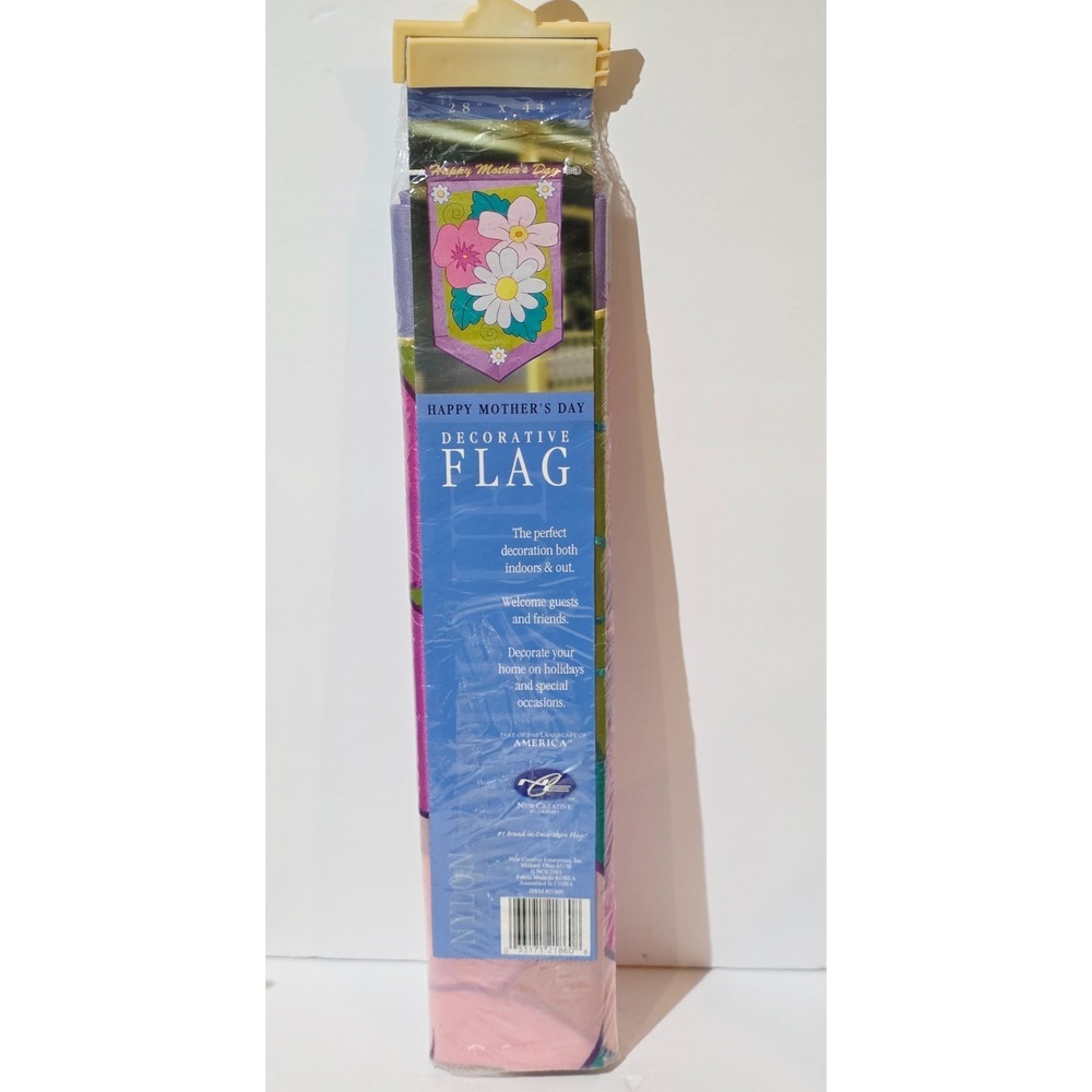 Vintage 2001 Happy Mothers Day Decorative Outdoor Nylon Flag 28" X 44" NOS